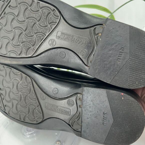 Footprint by Birkenstock Loafers Women's Size 37 6 Narrow Black Leather Shoes - Picture 12 of 14